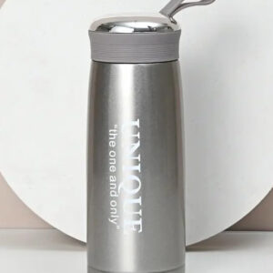 Water Bottles double wall with Portable Lid with strainer, BPA Free, Thermal Flask for Hot and Cold Drinks 304 Stainless Steel Cup 350ML Rapid Lock/Smooth 8 Hours Hot / 20 Hours Cold Colours: silver