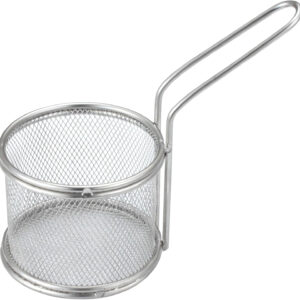 Stainless Steel Mini Frying Basket, Ø9x13 cm, Mesh, Round, Handle 8 cm
