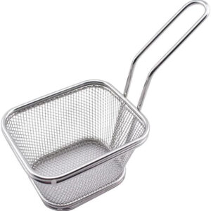 Stainless Steel Mini Chips Basket, 102x85x65 cm, 80 mm Handle, Wire Mesh Vegetable Strainer
