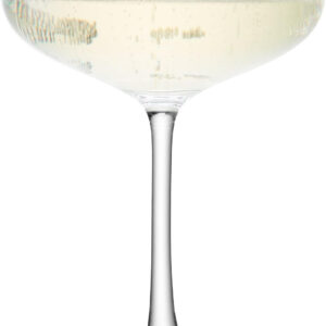 LSA International Wine Champagne Saucer 220ml Clear | Set of 4 | Handmade Glass | WI24