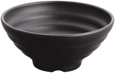 Kodai Yokozuna Melamine Sashimi Bowl, 18.6cm Diameter x 8.2cm Height, Black Frosted