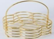 Stainless Steel Serving Tray, 23 x 23 x 23cm, Gold