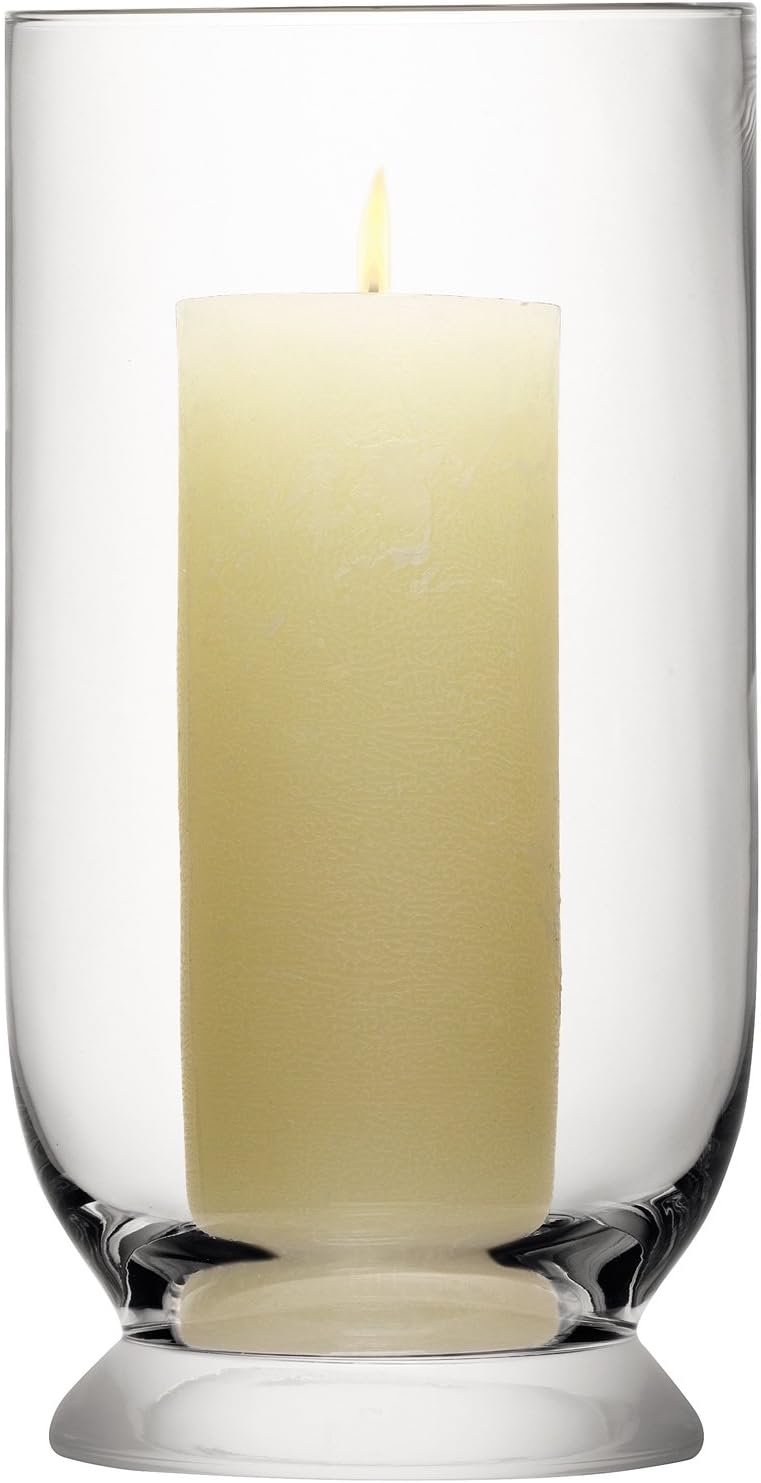 LSA International Terrace Storm Lantern, H11.75", Clear