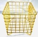 Metal Wire Mesh Storage Basket, Small, Gold