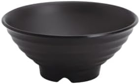 C048 5.5"Black Frosted Melamine Threaded Bowl D14xH6.1cm