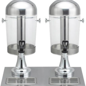 JS02-BS Double Walled Juice Dispenser, 8L x 2 Capacity, Stainless Steel, 560x350x590mm