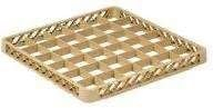 36 Compartment Dish Organizer, Amber Color, 49.7x49.7x5.3 cm (12x12x2 inches)