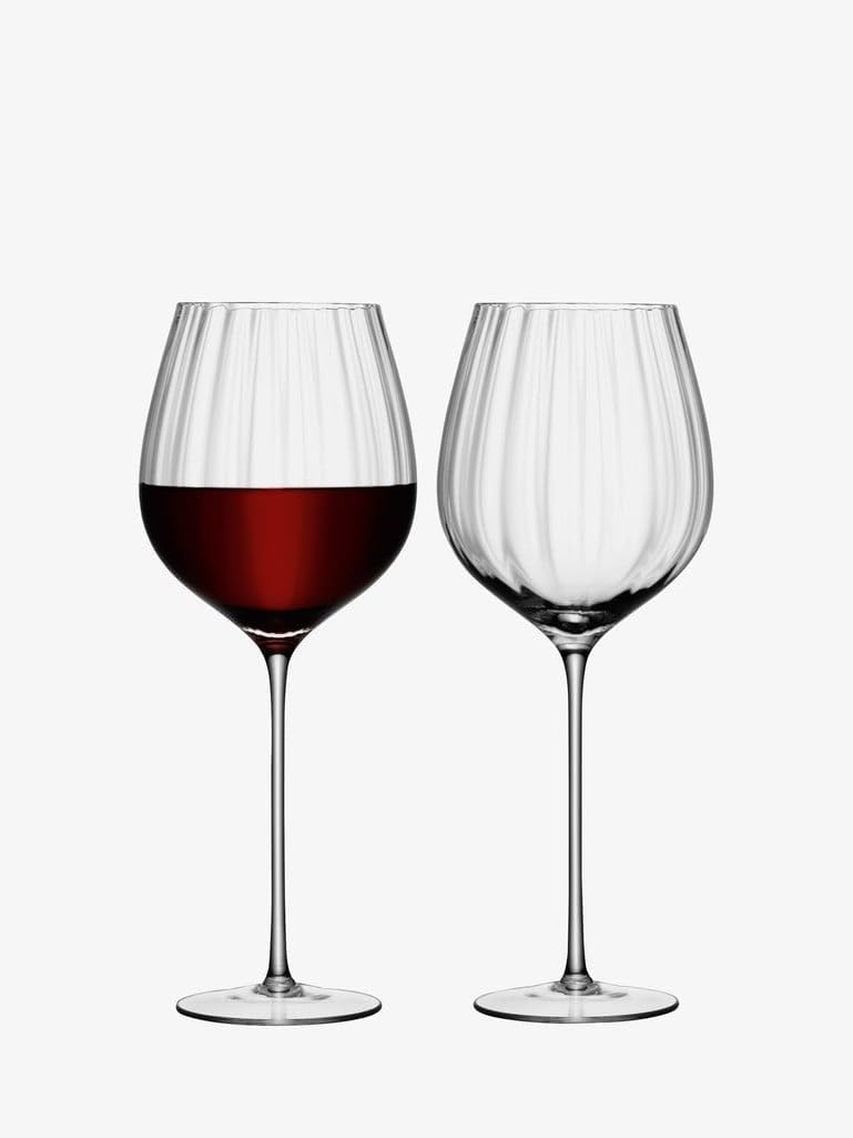LSA International Aurelia Red Wine Glass 660ml Clear Optic | Set of 4 | Mouthblown & Handmade Glass | AU09 - Image 4