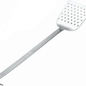 Turner Perforated Stainless Steel Spatula, 47cm, Non-Stick Silicone, for Baking, Grilling, Steaming