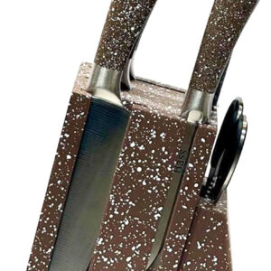 knife Set 8Pcs With Stand brown Bass