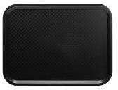 Rectangular Plastic Serving Tray, 45.6 x 35.6 x 2 cm, Black