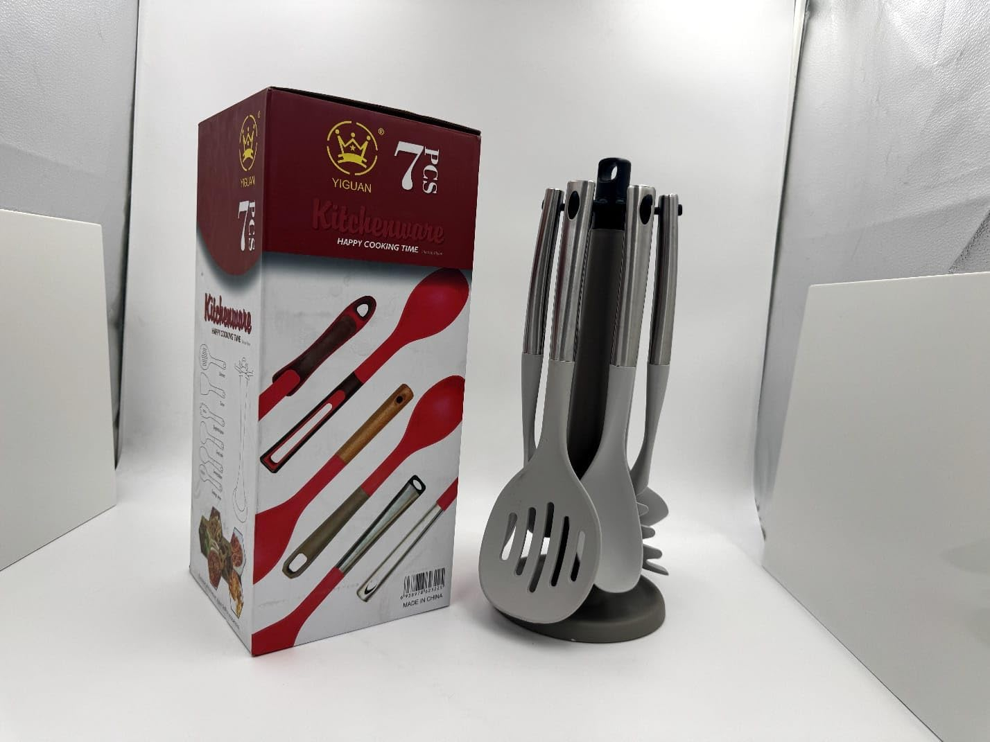 BS-29 7pcs silicon set with wooden handle(kitchen tools set) - Image 2