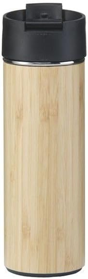 Water Bottles with Portable Lid, BPA Free, Hydro Insulated Thermal Flask for Hot and Cold Drinks 18/8 Stainless Steel Cup 500ML / Smooth 8 Hours Hot / 20 Hours Cold Colours: bamboo