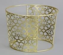 Madison Square Metal Elevation, 20.32 cm H, Round, Gold Stand