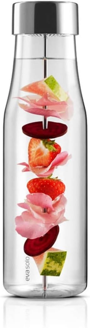 B&S Eva Solo MyFlavour 1.0L Glass Carafe – Eco-Friendly Beverage Infuser with Removable Fruit Infuser – Perfect for Iced Tea, Water, & Flavored Drinks – BPA-Free, Durable, Stylish Design