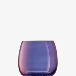 LSA International Aurora Stemless Glass 370ml Polar Violet | Set of 4 | Crystaline Glass & Dishwasher Safe | AR01