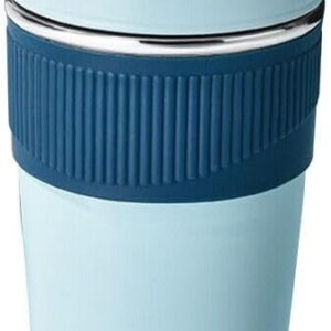 vacuum insulated mug double wall w/Portable Lid w/straw,BPA Free,Insulated for Hot&Cold Drinks 304 Stainless Steel Cup 480ML Rapid Lock/Smooth 8 Hours Hot/20 Hours Cold Colours: blue