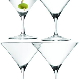 LSA International Bar Martini Glass 6 fl oz Clear x 4, H4.75in