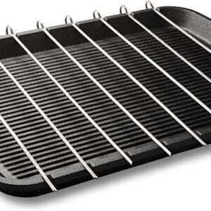 Cast Iron Grill Grates, Reversible Griddle Cooking Surface,00123SP/47TP BROCHETTE GRILL 47X26 "EXPLORA" W47cm x 26cm x 5cmH Wt: 2.1kg