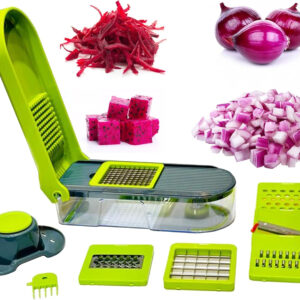 Super Kitchen Set Made of stainless steel and plastic Excellent multi-purpose robot to shred fruits and vegetables for salads. chopping onions