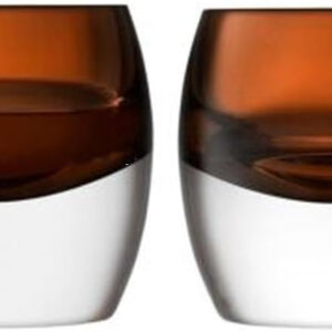 LSA International LS 563485 Bruin Whisky Club Tumbler Glas 230 ml Set van 2 Stuks