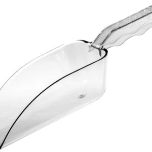 JD-8634 6oz Ice Scoop 3pcs,Clear Plastic Scoop with Lid, Dishwasher Safe, Easy to Clean