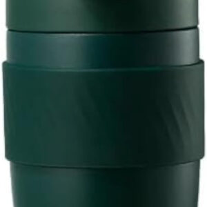 vacuum insulated coffee mug double wall w/Portable Lid w/straw,BPA Free,Insulated for Hot&Cold Drinks 18/8 Stainless Steel Cup 380ML Rapid Lock/Smooth 8 Hours Hot /20 Hours Cold Colours: green