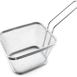 Stainless Steel Wire Mesh Food Strainer, 125 x 100 x 85 mm, 80 mm Handle, Medium Size