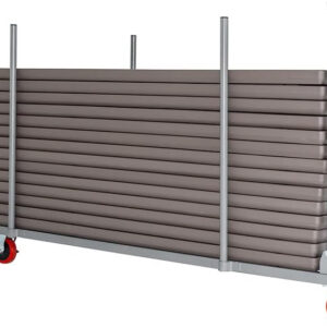 Heavy-Duty Folding Cart with Wheels, 202 x 92 x 115 cm, for Stackable Chairs, Tables, and More