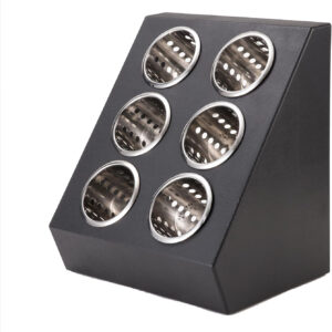 6-Hole Counter Flatware Dispenser S/S set, Black 35 * 29.2 * 40 JD-86227