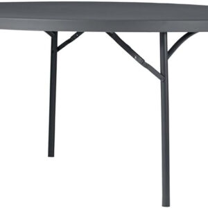 PLANET150 Folding Round Table, 152.4 cm Diameter x 74.3 cm Height, 8 Person Capacity, 340 kg Weight Capacity, Gray