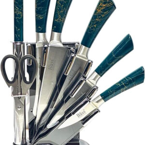 knife Set 8Pcs With Stand green Bass