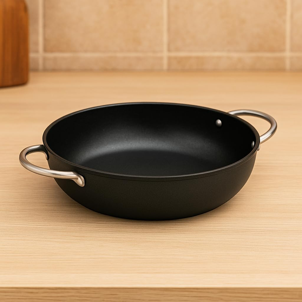 B&S High Saucepot with INOX Handles – Sizes 24CM, 28CM, 32CM & 36CM – High Walls for Large Cooking – Induction & Standard Base Options – Professional Grade Aluminum Kitchen Cookware (24 CM)