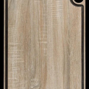 B&S 709300 Grey Cutting Board with Juice Channel & Hanging Hole – Durable Non-Slip Chopping Board for Kitchen Prep – 427 x 327 mm, Easy to Clean, Reversible Surface (Brown)
