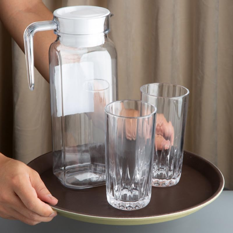 B&S Round Non-Slip Plastic Serving Tray 2pcs– Durable Anti-Skid Waiter Tray for Tea, Coffee, Food & Drinks – Lightweight & Easy to Clean – Ideal for Home, Hotel & Restaurant Use (45CM) - Image 2