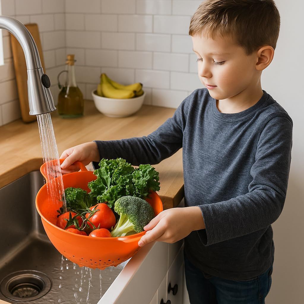 B&S Plastic Colander 3.5L & 3L – Durable BPA-Free Kitchen Strainer with Handles | Multipurpose Sieve for Pasta, Rice, Fruits & Vegetables | Lightweight, Easy to Clean, Food Safe (3.0L)