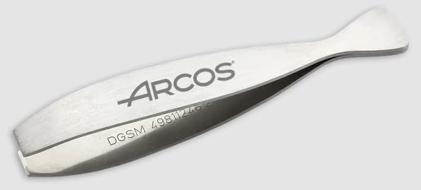 B&S Plating Pincer 140mm by Arcos – Stainless Steel Precision Tweezer for Fine Food Presentation – Ideal for Chefs, Garnishing & Culinary Plating Gadgets (FISH PINCER 130 MM)